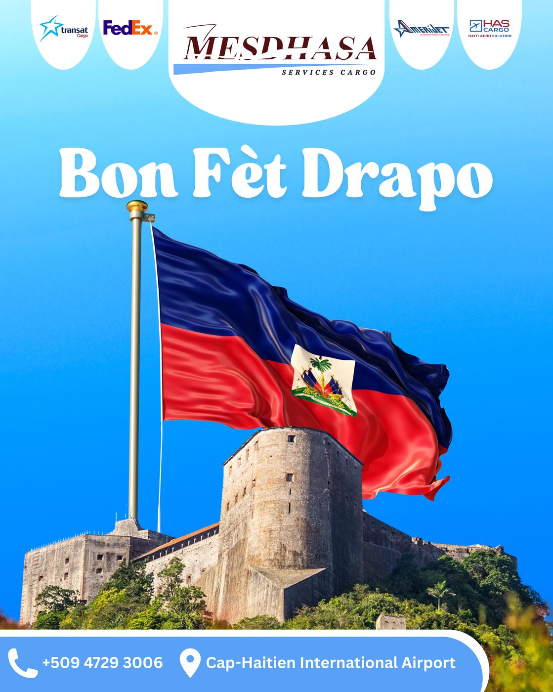 Haitian flag day design