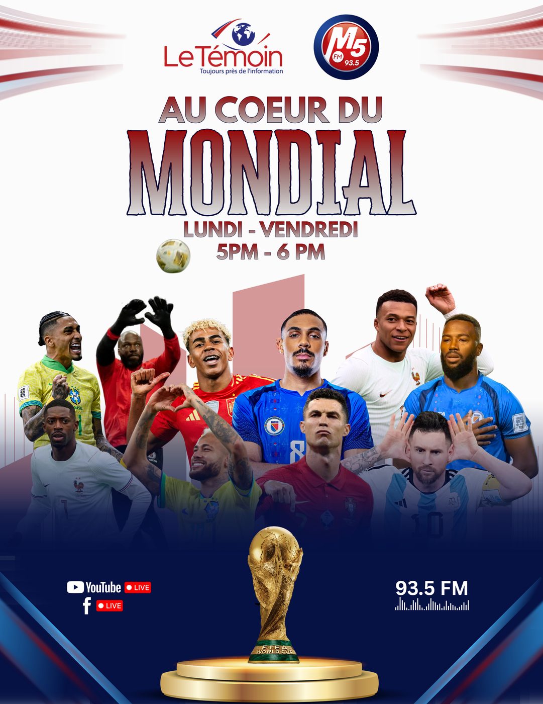 Au Coeur du Mondial radio show flyer